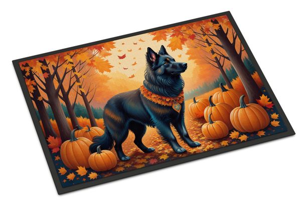 Belgian Sheepdog Fall Doormat Front Door Mat Indoor Outdoor Rugs For Entryway, Non Slip Washable Low Pile, 24H X 36W_maomaolike.com