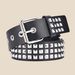 Fashion New Square Bead Rivet Metal Pyramid Men And Women Punk Hardware Jeans Y2K Designer Women's Belt_maomaolike.com