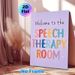 Speech Therapy Room Welcome Painting Poster, Pastel Watercolor Colorful Lettering With Star Accents Poster, Warm Welcoming Decor Suitable For Speech_maomaolike.com