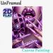 Purple Glam Lips & Jeweled Nails Painting Poster, Sparkly Luxury Crystal-embellished Poster, Eye-catching Decorative Piece Ideal For Bedroom, Vanity_maomaolike.com