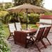 9-foot Outdoor Umbrella, Outdoor Furniture With Pushbutton Tilt And Hand Crank Patio Table Umbrella For Commercial And Residential Pool Beach Yard Umbrellas With 8 Sturdy Ribs_maomaolike.com