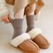 Unisex Wool Socks Women's Mid-tube Socks With Thick Loops And Fluffy Snow Socks Warm Cashmere Socks_maomaolike.com