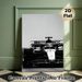 Formula 1 Racing Car Painting Poster, Sleek Monochrome Front-View Race Car Poster, Stylish Checkered Detail Design, Ideal For Man Cave, Garage And_maomaolike.com