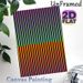 Optical Illusion Striped Painting Poster, Vibrant Geometric Op Art Poster, Bold Two-section Vertical Stripe Design With Vivid Hues, Adds Dynamic_maomaolike.com