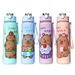 800ML Kids Sippy Capybara Cartoon With Straws Leakproof Bottle Outdoor Portable Children's Plastic Water Cup_maomaolike.com