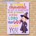 Bible Verse Joshua 1:9 Painting Poster, Vibrant Cartoon Wizard Themed Poster, Uplifting Encouraging Message Suitable For Bedroom, Living Room_maomaolike.com