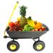 Folding Car Poly Garden Dump Truck With Steel Frame, 10 Inches. Pneumatic Tire, 300 Lb Capacity Body 55L Black_maomaolike.com