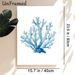 Blue Coral Painting Poster, Soft Watercolor Style Delicate Blue Coral Poster, Brings Tranquil Coastal Atmosphere, Ideal For Living Room, Bathroom_maomaolike.com