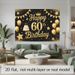 60th Birthday Banner - 2D Flat Polyester Party Backdrop, Wall Hanging Photo Props, Birthday Party Decor_maomaolike.com
