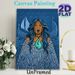 Polynesian Themed Painting Poster, Vibrant Ethnic Art Style Poster, Featuring Tattooed Female And Traditional Sailboat, Cultural Wall Decor Suitable_maomaolike.com