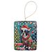 Boston Terrier Christmas Porcelain Ornament Christmas Tree Hanging Decorations For Home Christmas Holiday, Rectangle, Gift, Multicolor_maomaolike.com