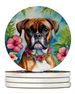 Boxer Luau Large Sandstone Coasters Pack Of 4 Absorbent Round Coasters Decor Gifts For Men Or Women, 4 In, Multicolor_maomaolike.com