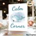 Calm Corner Themed Painting Poster, Soft Watercolor Cute Narwhal Poster, Gentle Soothing Decor Suitable For Office, Living Room Or Quiet Resting Space_maomaolike.com