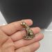 Copper-Plated Leopard Figurine Craft Chinese Feng Shui Mythical Beast Small Merchandise Car Keychain Pendant Ornament_maomaolike.com