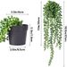 Fake Hanging Plants Artificial Succulent Lover's Tears Fake Plants Pearl String Beads Potted Plants_maomaolike.com