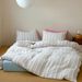 Wholesale INS Japanese Simple Striped Pure Cotton Yarn-Dyed Double-Layer Crepe Four-Piece All-Cotton Nordic Style 4-Piece Set_maomaolike.com