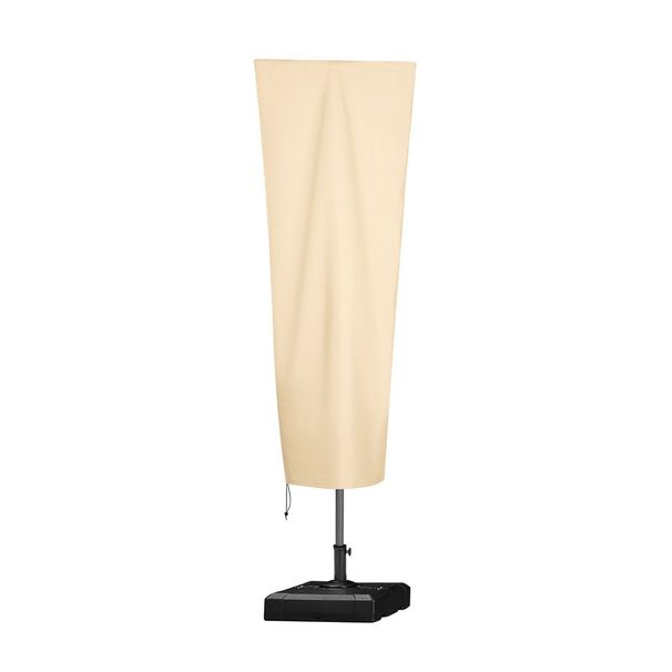 Patio Umbrella Cover For 7ft To 13ft Cantilever Umbrellas, Water Resistant PU 2000mm, Outdoor Umbrella Cover With Zipper And Rod, Beige_maomaolike.com