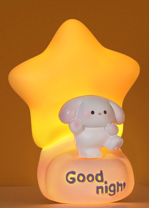 Creative Sweetheart Puppy Night Light Cute Cartoon Bedroom Bedside Lamp Ornament Children's Birthday Gift_maomaolike.com
