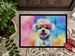 Bichon Frise Hippie Dawg Doormat Front Door Mat Indoor Outdoor Rugs For Entryway, Non Slip Washable Low Pile, 24H X 36W_maomaolike.com