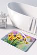 Orchids In Watercolor Memory Foam Kitchen Mat Machine Washable Anti-Fatigue Mat Cushion Comfort Bath Mat Or Kitchen Rug_maomaolike.com