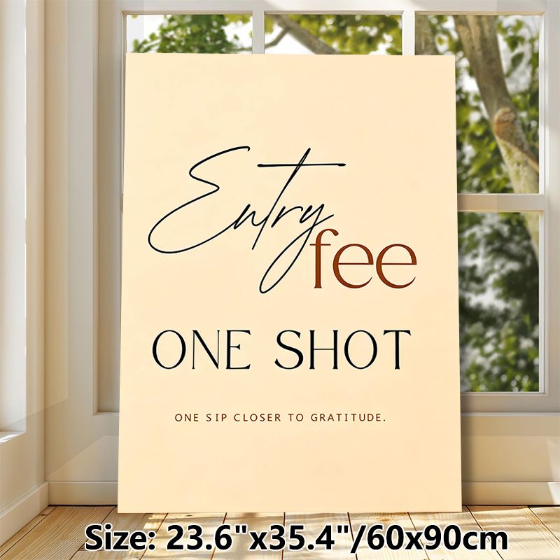 Coffee Themed Quote Painting Poster, Minimalist Warm-toned Typographic Poster, Elegant Gratitude-focused Decor Suitable For Kitchen, Coffee Bar_maomaolike.com