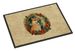 Shiba Inu Christmas Flowers Doormat Front Door Mat Indoor Outdoor Rugs For Entryway, Non Slip Washable Low Pile, 24H X 36W_maomaolike.com