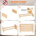 VEVOR 36 Bottle Stackable Modular Wine Rack Bamboo Wood Display Shelf 4-Tier_maomaolike.com