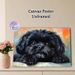 Black Fluffy Puppy Painting Poster, Vivid Realistic Oil Painting Style Poster, Warm Endearing Decor Ideal For Living Room, Bedroom And Pet Enthusiast_maomaolike.com