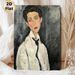 Gentleman Portrait Painting Poster, Vintage Expressionist Style Poster, Soft-toned Portrait Of A Man In Shirt And Tie, Classic Artistic Decor For_maomaolike.com