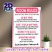 Room Rules Themed Painting Poster, Playful Pink Typographic Poster, Humorous Teen-style Room Rules, Ideal For Bedroom Decor_maomaolike.com