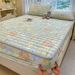 Washed Cotton Quilted Thickened Single Piece Protector Dustproof Non-Slip Mattress Cover_maomaolike.com