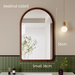 Vintage Style Makeup No-Drill Self-Adhesive Retro Vanity Bathroom Wall-Mounted Mirror_maomaolike.com