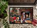 Basset Hound Cozy Christmas Doormat Front Door Mat Indoor Outdoor Rugs For Entryway, Non Slip Washable Low Pile, 24H X 36W_maomaolike.com
