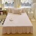 2026 New Washed Cotton Bedding For Girls, Skirt, Sheet, Bed Cover, Princess Style Lace Trim Four-Piece Set_maomaolike.com