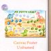 Dinosaur Potty Chart Painting Poster, Gentle Watercolor Desert Dinosaur Scene Poster, Functional Design To Track Potty Training Progress, Suitable For_maomaolike.com