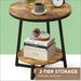 Modern Side Table,Rustic End Table,Round Coffee Table_maomaolike.com