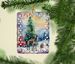 Scottish Deerhound Christmas Porcelain Ornament Christmas Tree Hanging Decorations For Home Christmas Holiday, Rectangle, Gift, Multicolor_maomaolike.com