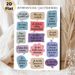 French Daily Affirmations Painting Poster, Vibrant Speech Bubble Style Poster, Uplifting Positive French Phrases, Ideal For Home And Office Decor_maomaolike.com