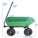 Folding Car Poly Garden Dump Truck With Steel Frame, 10 Inches. Pneumatic Tire, 300 Lb Capacity Body 55L Green_maomaolike.com