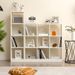 5 Tiers 4-Cube Narrow Bookshelf With 4 Anti-Tipping Kits Anti-crack Edge Sealing With Screw Hole Stickers_maomaolike.com
