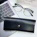 Unisex PU leather high-grade sunglasses case black myopia glasses value men and women simple sunglasses Korean version storage bag_maomaolike.com