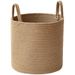 Woven Cotton Thread Basket Dirty Clothes Hamper Handheld Clothing Toy Storage Bin_maomaolike.com