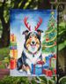 Collie Christmas Reindeer Garden Flag Mailbox Flag Decorative Yard Flag Banner Outside Patio Artwork Yard Flower Beds, Garden Size, Multicolor_maomaolike.com