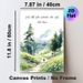 Wanderlust Mountain Trail Painting Poster, Soft Watercolor Scenic Path With Wildflowers And Hiker Poster, Inspirational "Not All Who Wander Are Lost_maomaolike.com