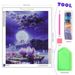 PhotoCustom Full Square Diamond Spectacular Purple Architectural Landscape Round Diy Diamond Embroidery Artwork Gift_maomaolike.com