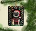 Pug Christmas Porcelain Ornament Christmas Tree Hanging Decorations For Home Christmas Holiday, Rectangle, Gift, Multicolor_maomaolike.com