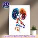 Botanical Kidney Painting Poster, Vibrant Watercolor Style Poster, Artistic Fusion Of Human Organ And Ginkgo Leaves, Suitable For Clinic, Home Office_maomaolike.com