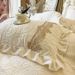 Winter Thickened Milk Velvet Cover Single Piece Three-Piece Set Quilted Cotton Solid Color Short Plush Lace Bed Skirt_maomaolike.com