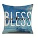 Blue Flower Butterfly Pattern Living Room Bedroom Sofa Decorative Pillow Case_maomaolike.com