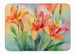 Lilies In Watercolor Memory Foam Kitchen Mat Machine Washable Anti-Fatigue Mat Cushion Comfort Bath Mat Or Kitchen Rug_maomaolike.com